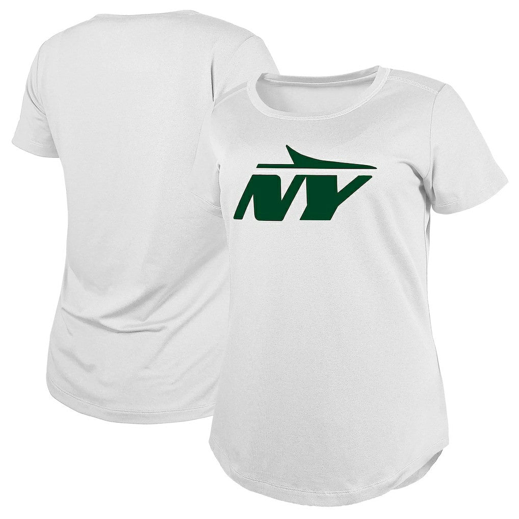 New York Jets New Era Women's NY Logo T-Shirt - White - NFL