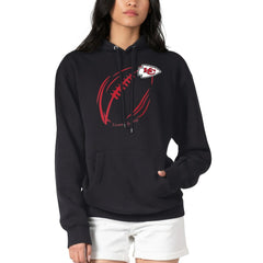 Kansas City Chiefs G-III 4Her by Carl Banks Women's Football Logo Fleece Tri-Blend Pullover Hoodie - Black - NFL