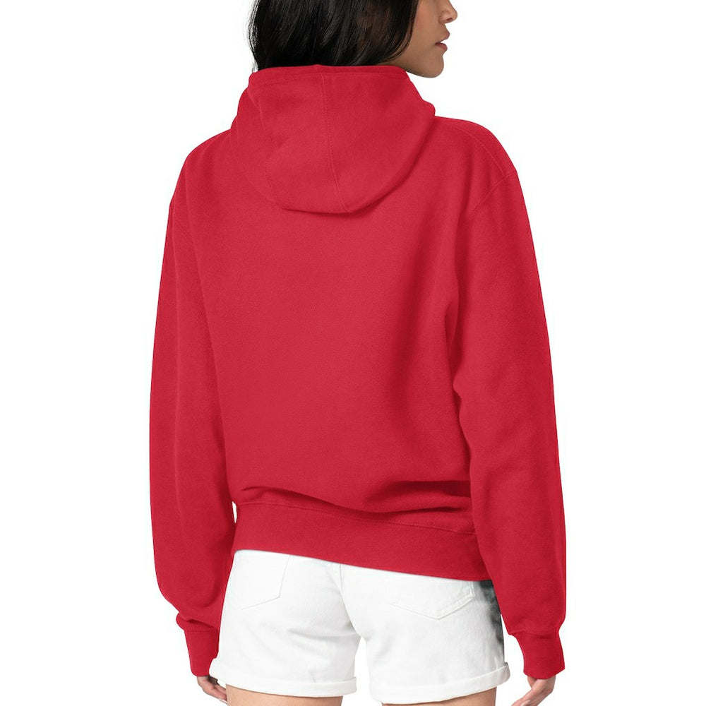 Buffalo Bills G-III 4Her by Carl Banks Women's Football Logo Fleece Tri-Blend Pullover Hoodie - Red - NFL