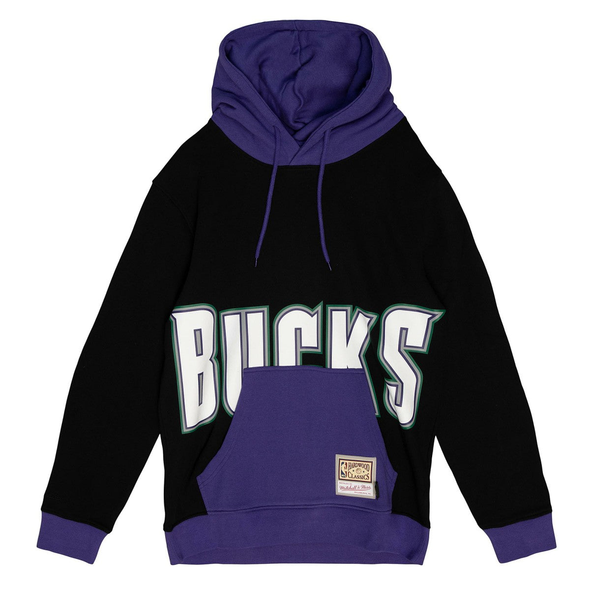 Mitchell & Ness Milwaukee Bucks Hardwood Classics Big Face 5.0 Pullover Hoodie Black