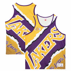 Mitchell & Ness Los Angeles Lakers Jumbotron 2.0 Sublimated Tank Top Gold