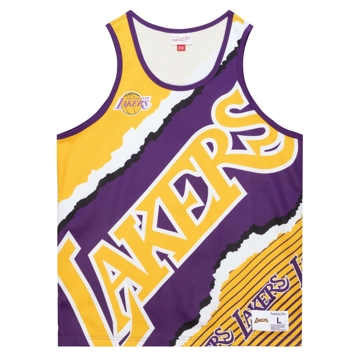 Mitchell & Ness Los Angeles Lakers Jumbotron 2.0 Sublimated Tank Top Gold