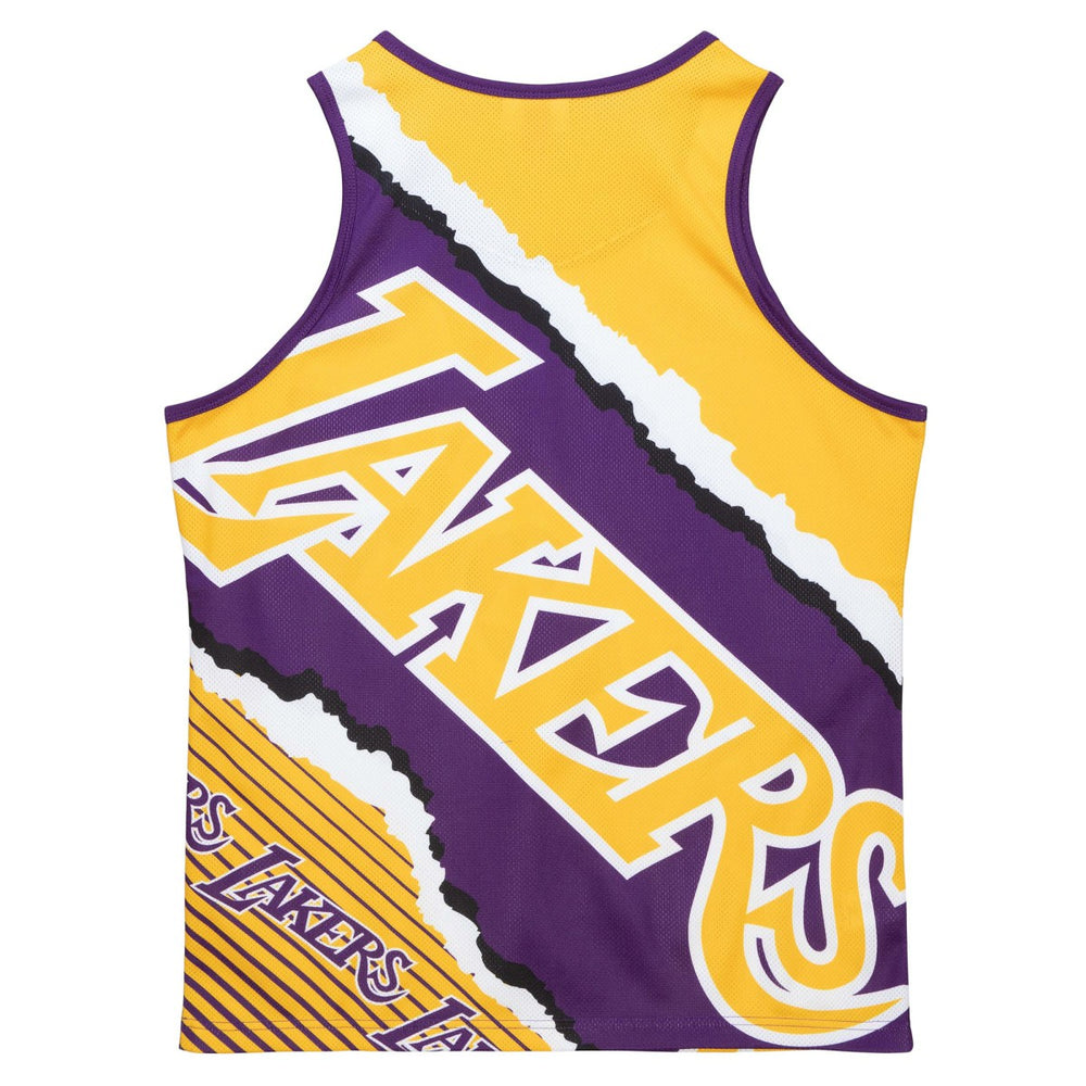 Mitchell & Ness Los Angeles Lakers Jumbotron 2.0 Sublimated Tank Top Gold