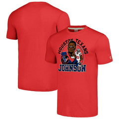Andre Johnson Houston Texans Homage Caricature Retired Player Tri-Blend T-Shirt - Red - NFL
