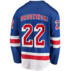 Jonny Brodzinski New York Rangers Fanatics Home Premier Breakaway Player Jersey - Blue | Fanatics near me