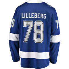 Emil Lilleberg Tampa Bay Lightning Fanatics Home Premier Breakaway Player Jersey - Blue | Fanatics Lifestyle