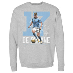 Manchester City 500 Level Bold Number Pullover Crewneck Sweatshirt Heather Gray