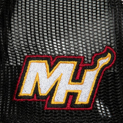 Mitchell & Ness Miami Heat Hardwood Classics Blocker Foam Front Trucker Adjustable Hat White