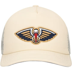 Mitchell & Ness New Orleans Pelicans Trucker Adjustable Hat Cream