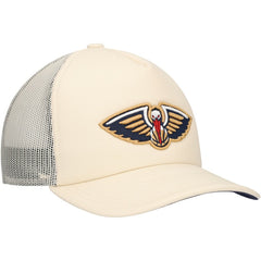 Mitchell & Ness New Orleans Pelicans Trucker Adjustable Hat Cream