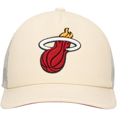Mitchell & Ness Miami Heat Trucker Adjustable Hat Cream
