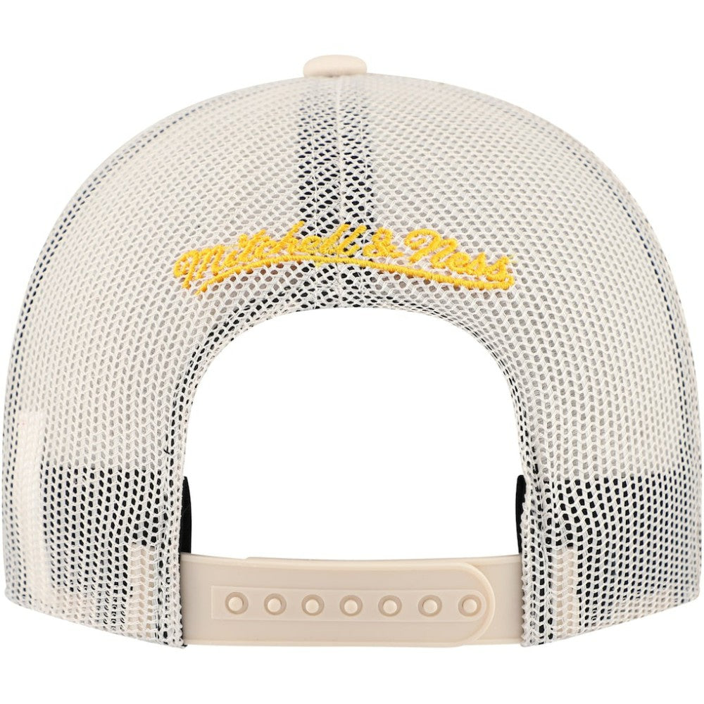 Pittsburgh Penguins Mitchell & Ness Foam Front Trucker Adjustable Hat - Cream | NHL online
