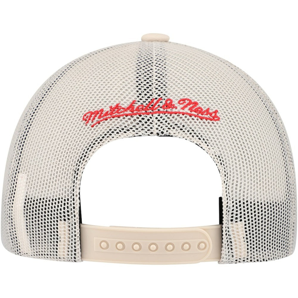 Chicago Blackhawks Mitchell & Ness Foam Front Trucker Adjustable Hat - Cream | NHL Clearance