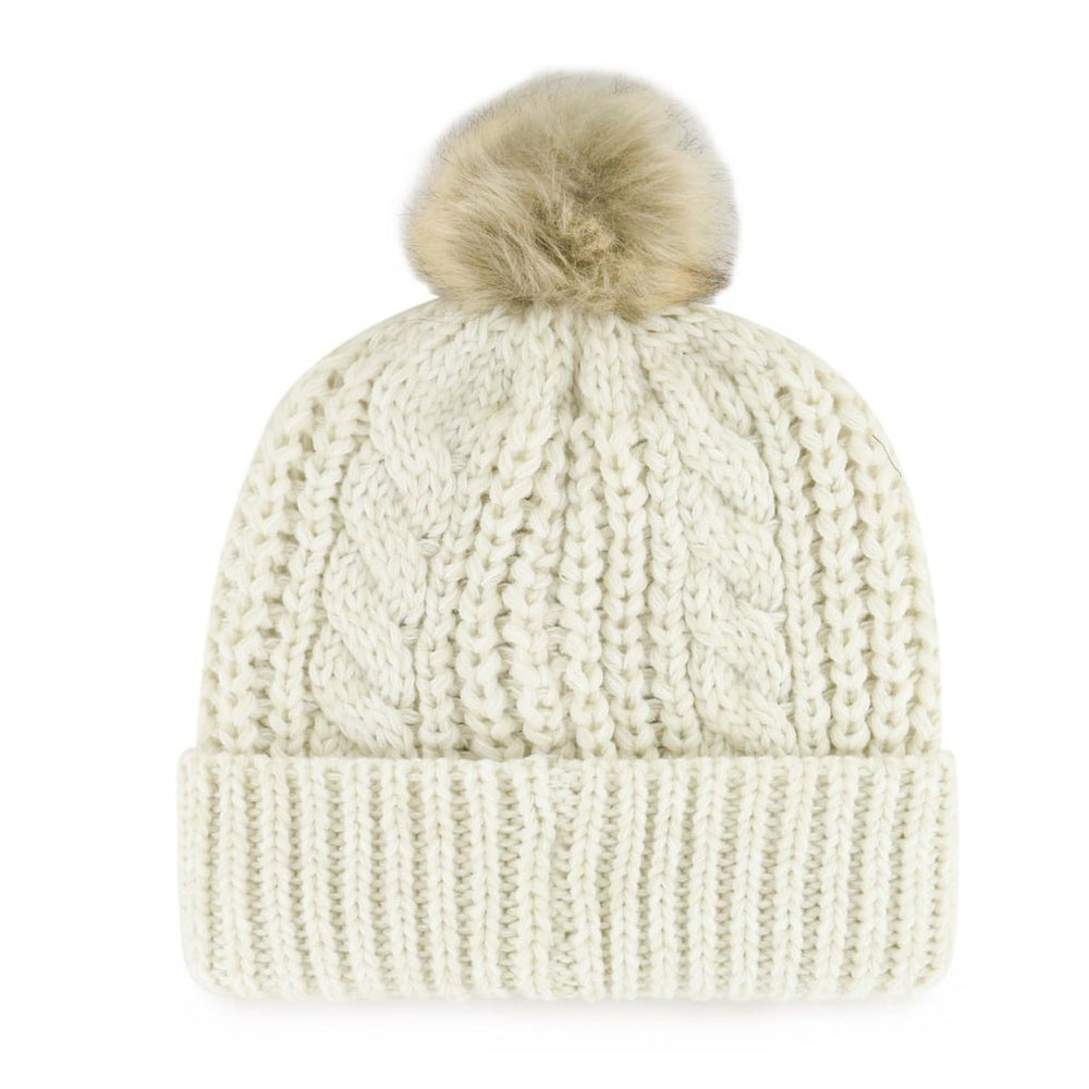 Cleveland Browns '47 Women's Meeko Cuffed Knit Hat with Pom - Cream - 47 brand