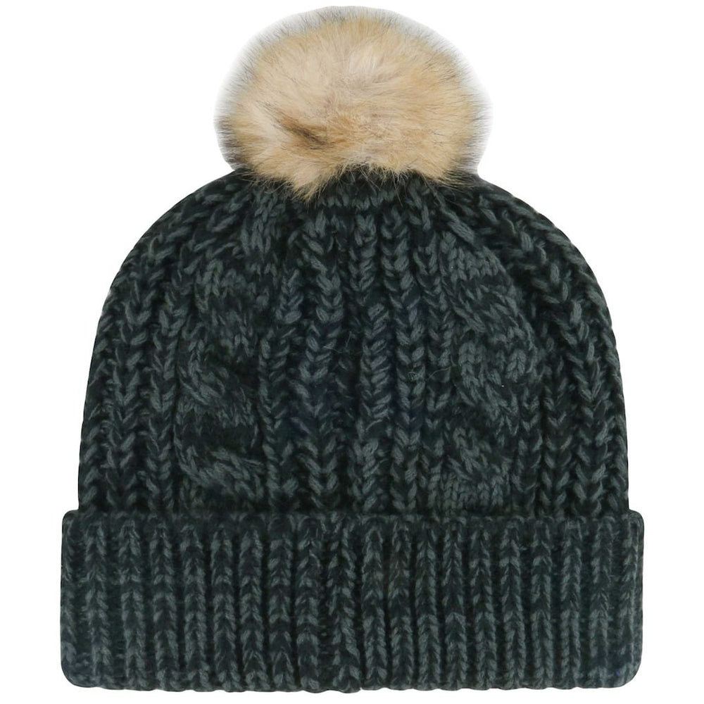 Kansas City Chiefs '47 Women's Meeko Cuffed Knit Hat with Pom - Black - 47 brand