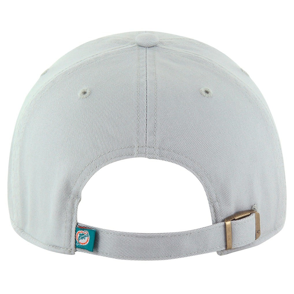 Miami Dolphins '47 Team Clean Up Adjustable Hat - Gray - 47 brand