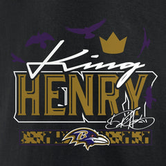Derrick Henry Baltimore Ravens King Henry's Crown T-Shirt - Black - NFL