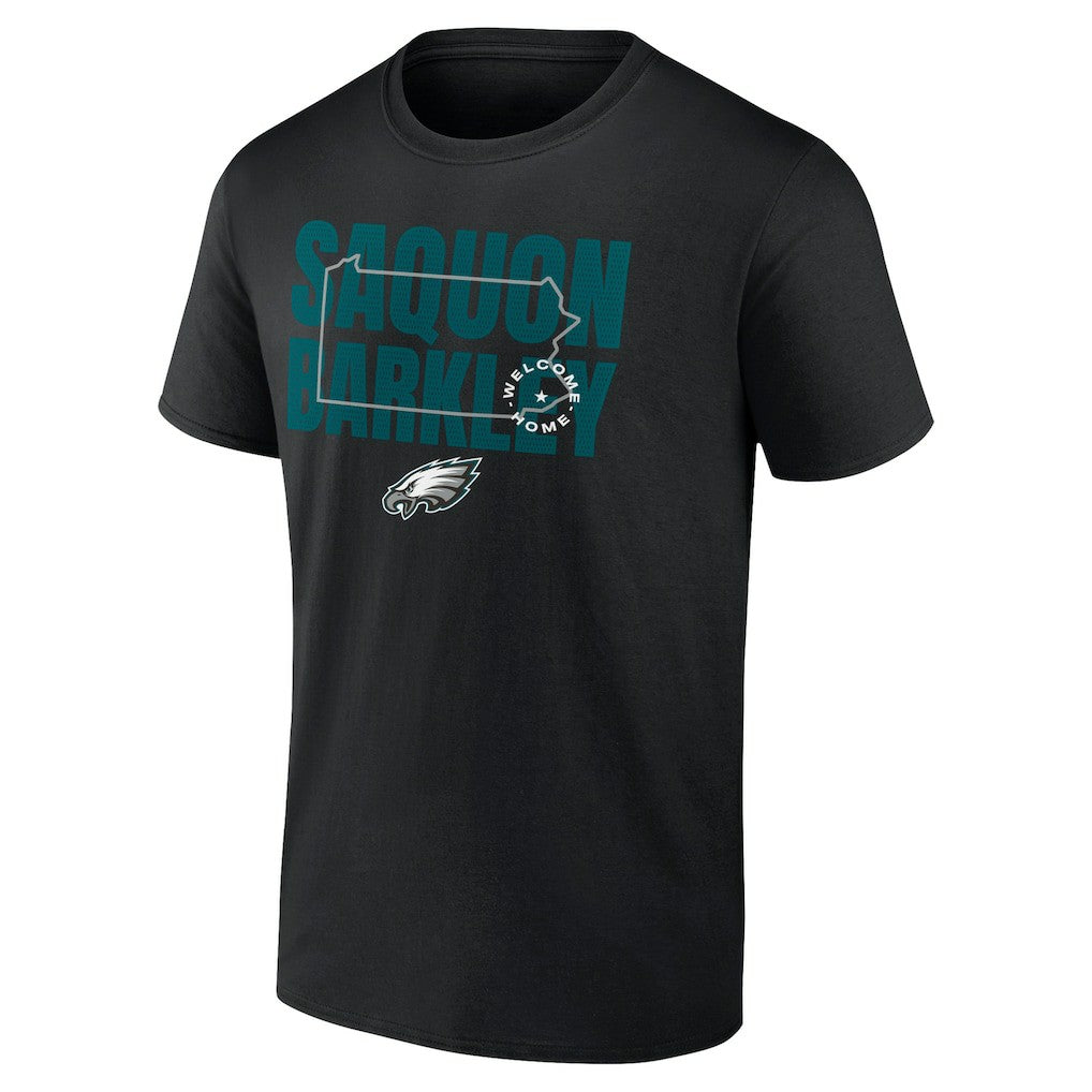 Saquon Barkley Philadelphia Eagles Welcome Home T-Shirt - Black - NFL