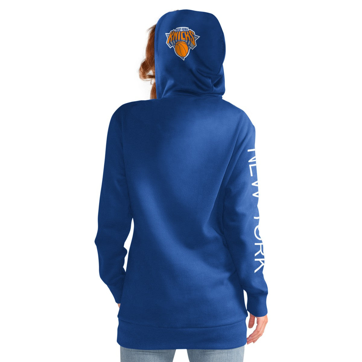 New York Knicks G-III 4Her by Carl Banks Women's Base Coach Pullover Hoodie Blue