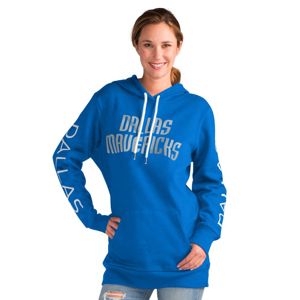 Dallas Mavericks G-III 4Her by Carl Banks Women's Base Coach Pullover Hoodie Blue