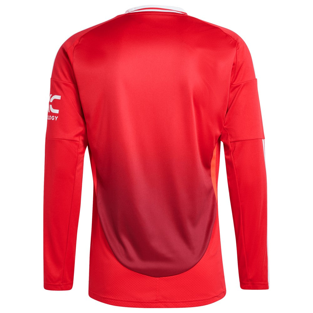 Adidas - Manchester United 2024/25 Home Long Sleeve Replica Jersey - Red