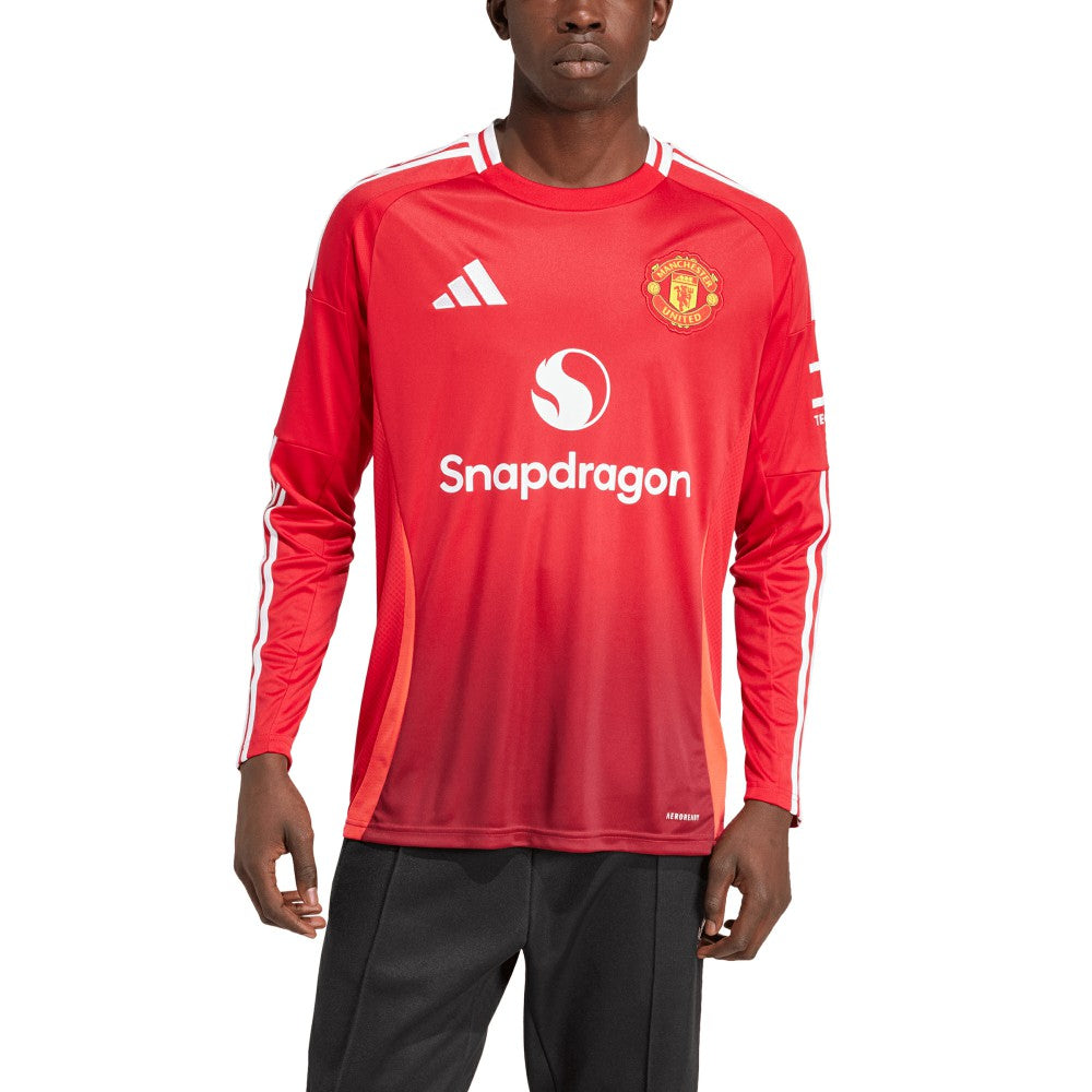Adidas - Manchester United 2024/25 Home Long Sleeve Replica Jersey - Red