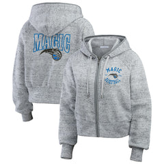 Orlando Magic WEAR by Erin Andrews Women's Speckled Radiator Full-Zip Hoodie Heather Gray