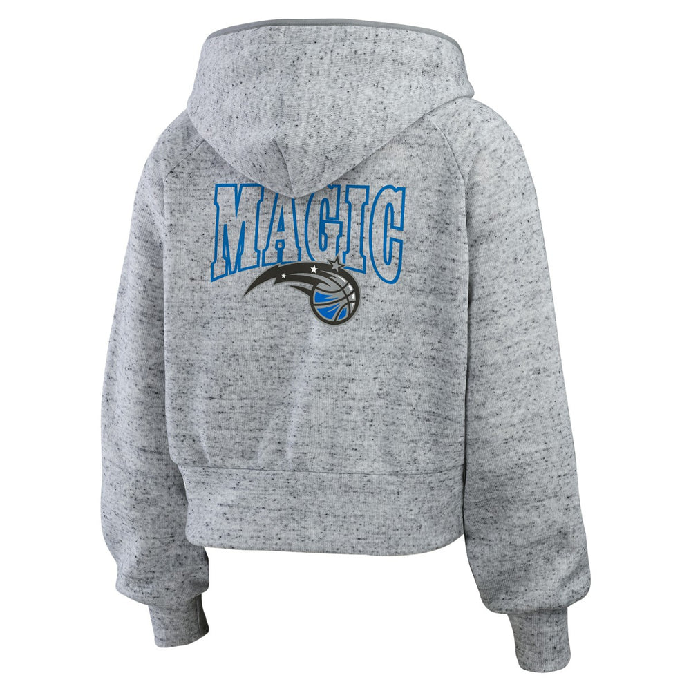 Orlando Magic WEAR by Erin Andrews Women's Speckled Radiator Full-Zip Hoodie Heather Gray