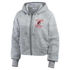 Portland Trail Blazers WEAR by Erin Andrews Women's Speckled Radiator Full-Zip Hoodie Heather Gray
