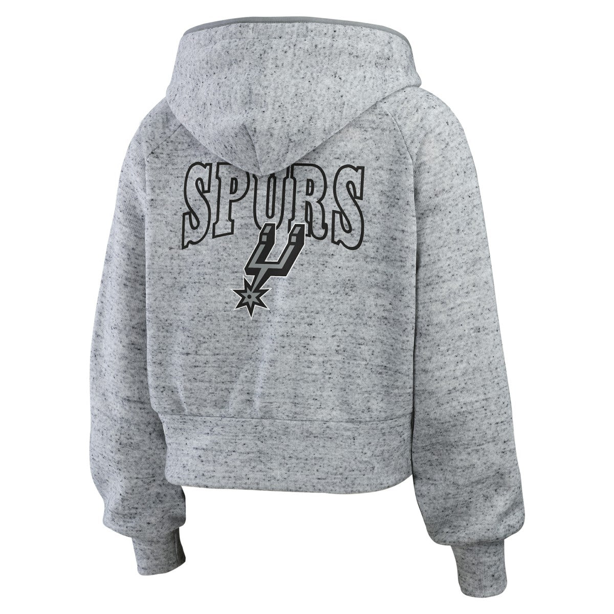 San Antonio Spurs WEAR by Erin Andrews Women's Speckled Radiator Full-Zip Hoodie Heather Gray