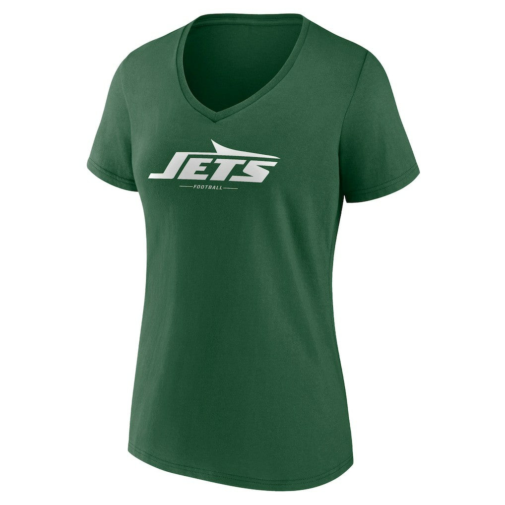 New York Jets Women's Team Lock-Up V-Neck T-Shirt - Green - Fanatics