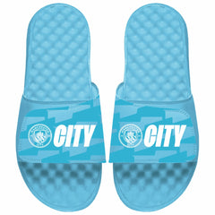 Manchester City ISlide Unisex Pattern Slide Sandals Sky Blue