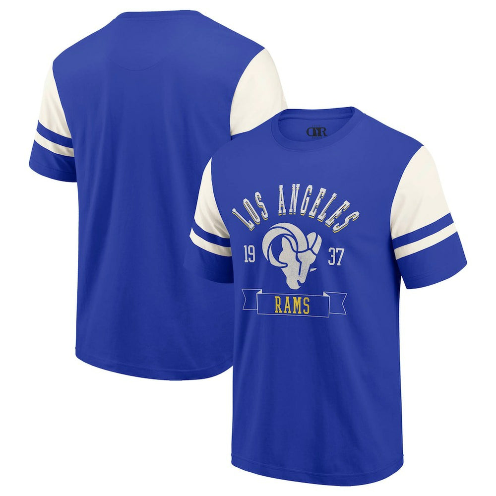 Los Angeles Rams Darius Rucker Collection Football T-Shirt - Royal - Fanatics