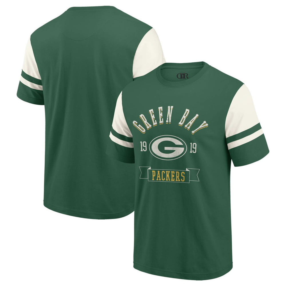 Green Bay Packers Darius Rucker Collection Football T-Shirt - Green - Fanatics