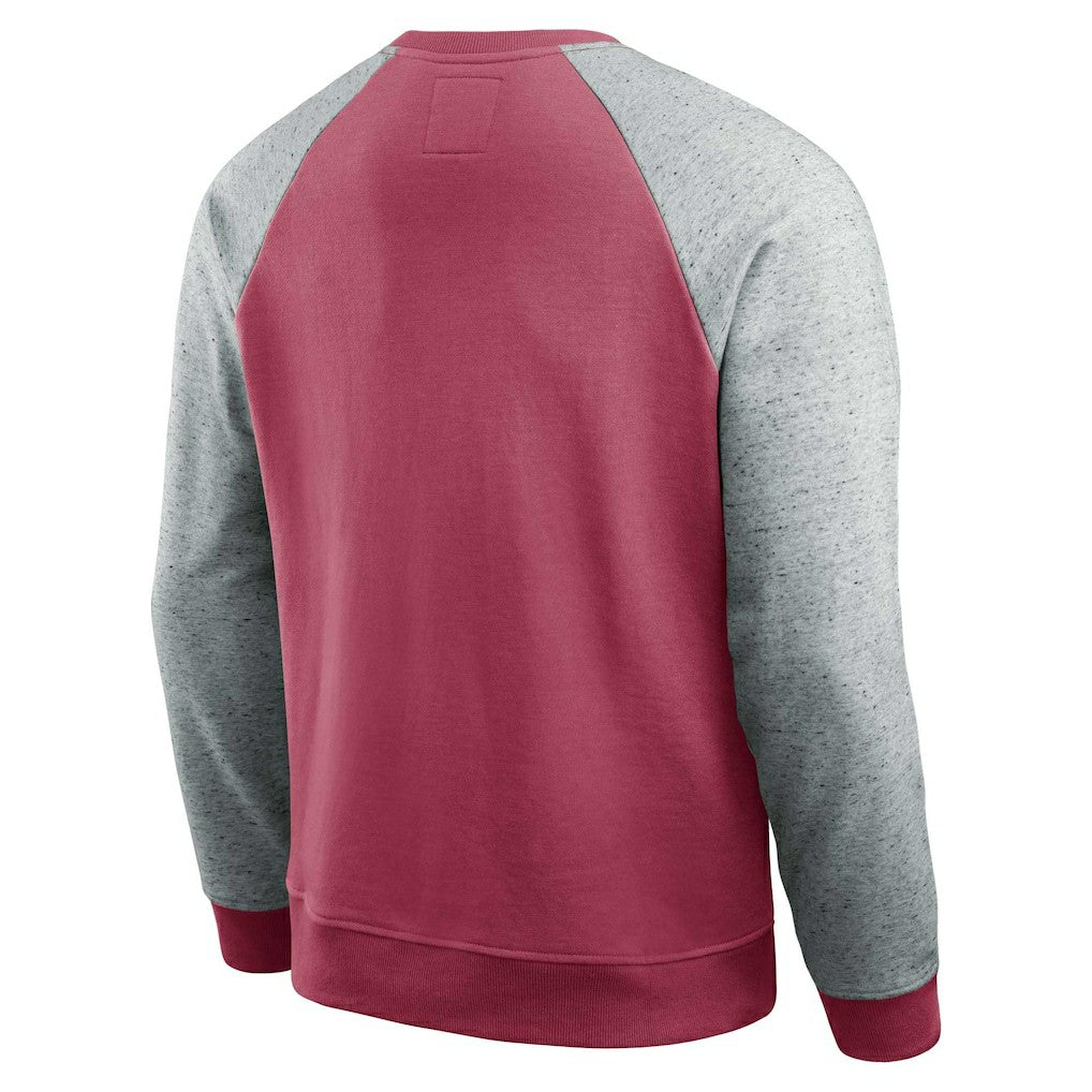 Arizona Cardinals Darius Rucker Collection Colorblock Pullover Sweatshirt - Cardinal/Heather Gray - Fanatics