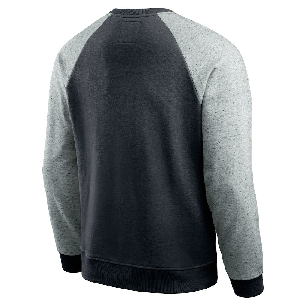 Carolina Panthers Darius Rucker Collection Colorblock Pullover Sweatshirt - Black/Heather Gray - Fanatics