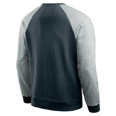 Houston Texans Darius Rucker Collection Colorblock Pullover Sweatshirt - Navy/Heather Gray - Fanatics