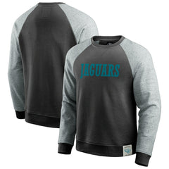 Jacksonville Jaguars Darius Rucker Collection Colorblock Pullover Sweatshirt - Black/Heather Gray - Fanatics