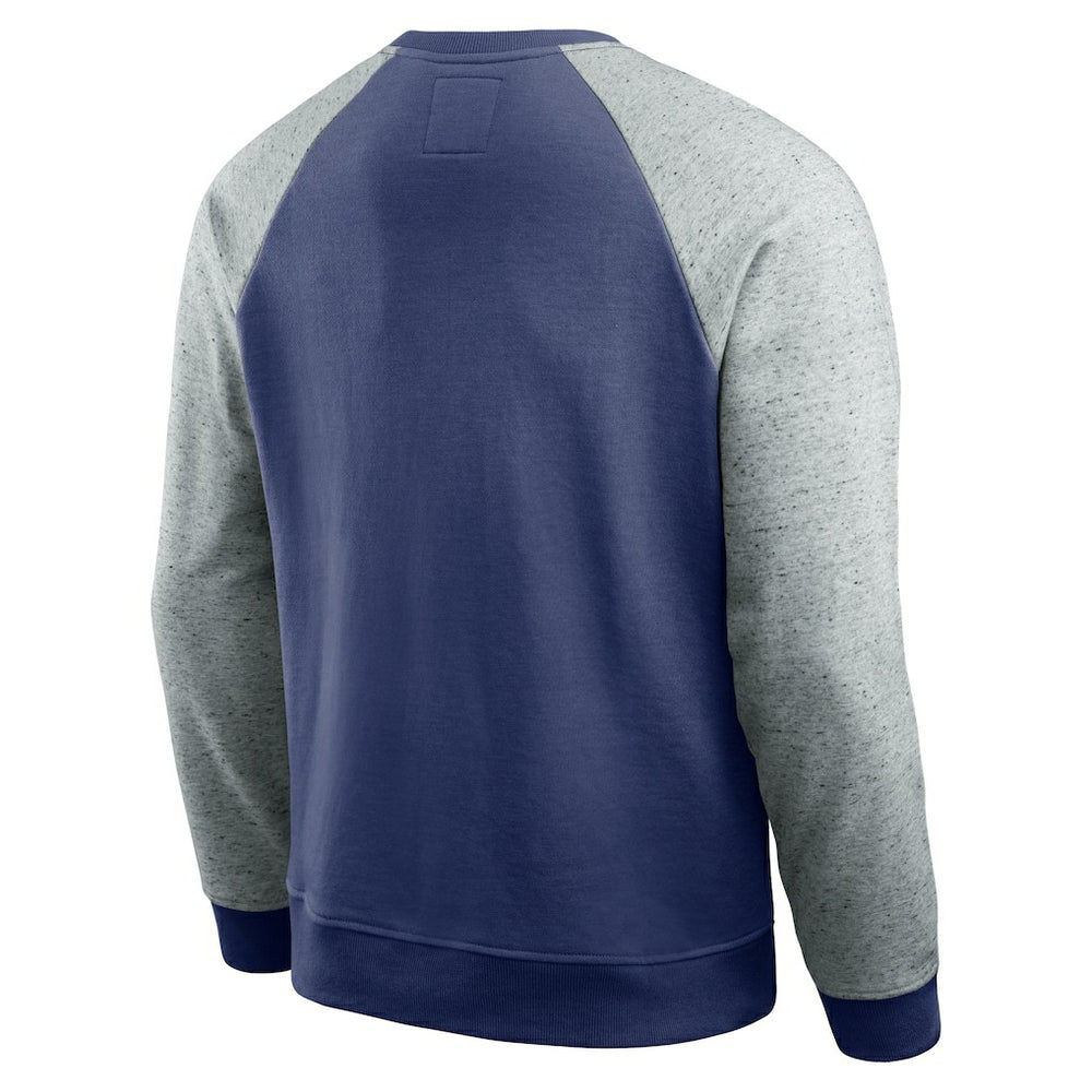 New York Giants Darius Rucker Collection Colorblock Pullover Sweatshirt - Royal/Heather Gray - Fanatics