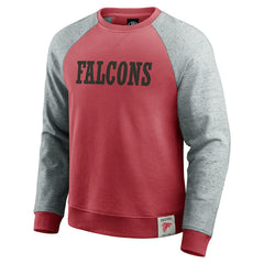 Atlanta Falcons Darius Rucker Collection Colorblock Pullover Sweatshirt - Red/Heather Gray - Fanatics
