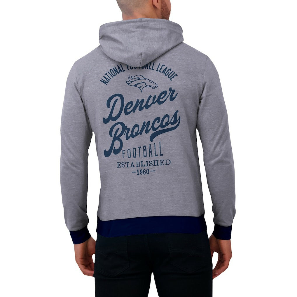 Denver Broncos Darius Rucker Collection Tonal Knit Pullover Hoodie - Navy - Fanatics