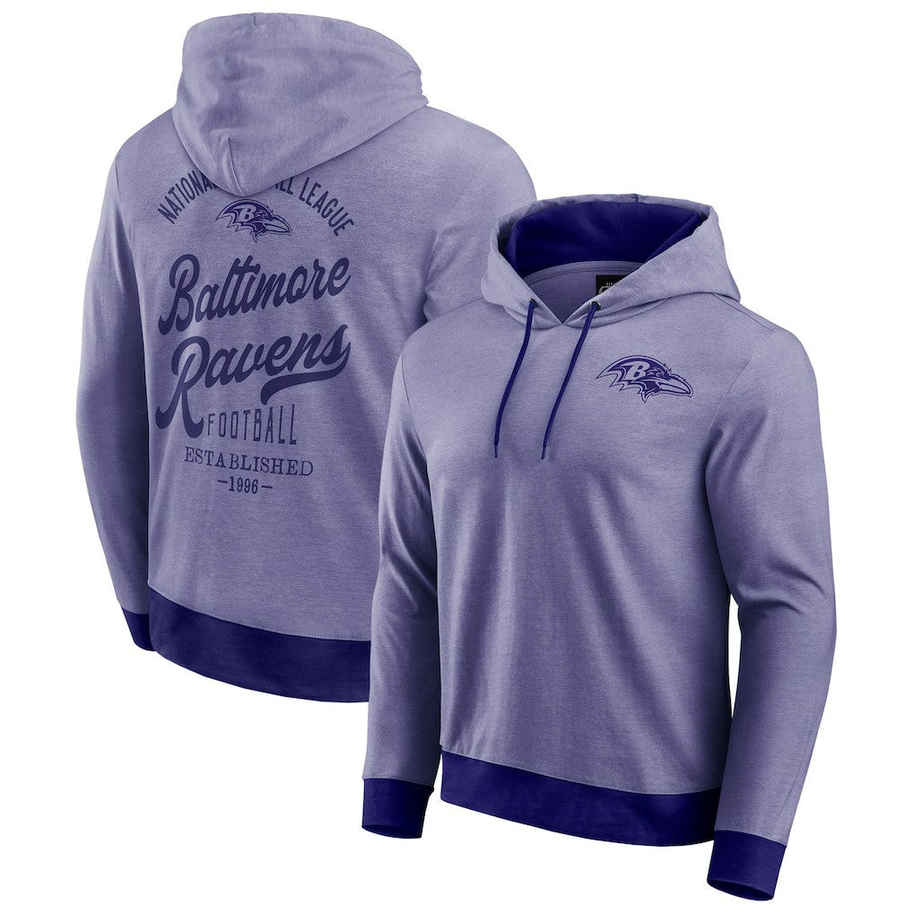 Baltimore Ravens Darius Rucker Collection Tonal Knit Pullover Hoodie - Purple - Fanatics
