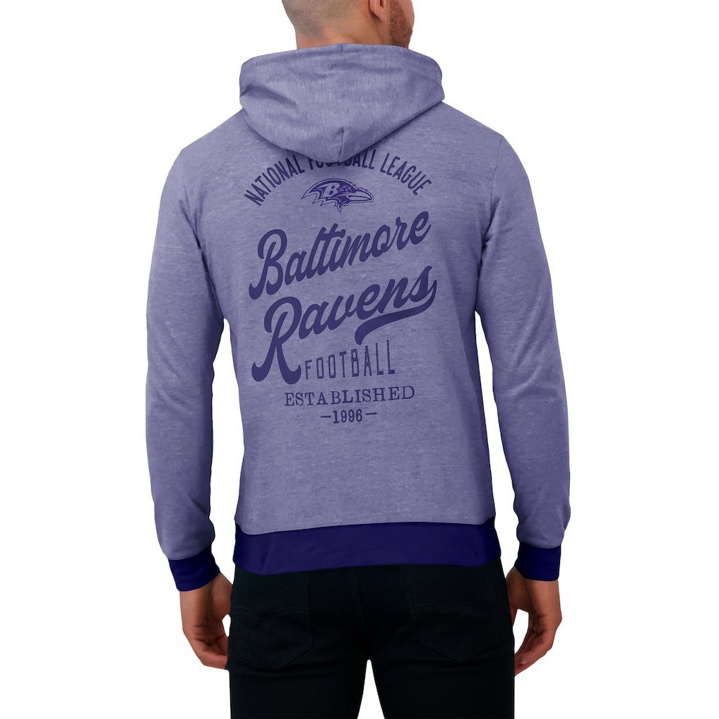 Baltimore Ravens Darius Rucker Collection Tonal Knit Pullover Hoodie - Purple - Fanatics