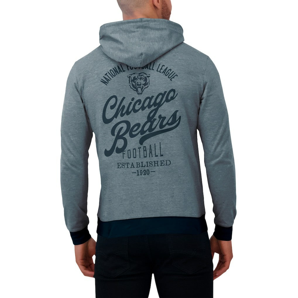 Chicago Bears Darius Rucker Collection Tonal Knit Pullover Hoodie - Navy - Fanatics