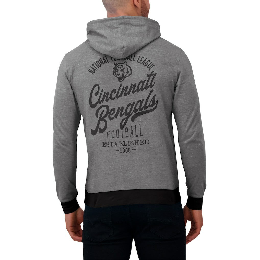 Cincinnati Bengals Darius Rucker Collection Tonal Knit Pullover Hoodie - Black - Fanatics