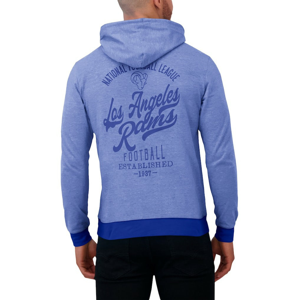 Los Angeles Rams Darius Rucker Collection Tonal Knit Pullover Hoodie - Royal - Fanatics