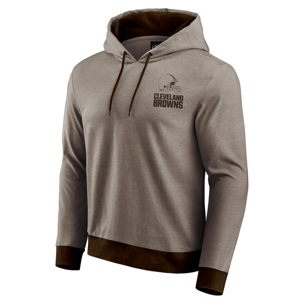 Cleveland Browns Darius Rucker Collection Tonal Knit Pullover Hoodie - Brown - Fanatics