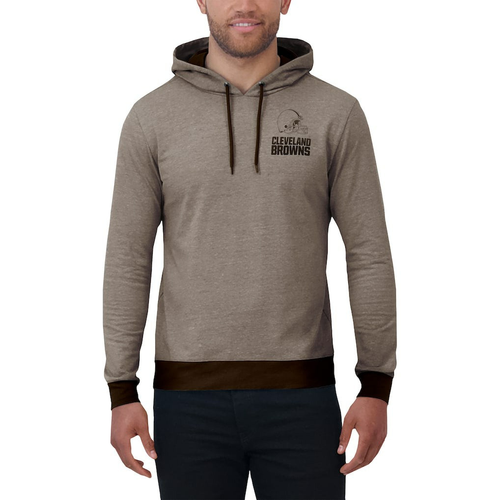 Cleveland Browns Darius Rucker Collection Tonal Knit Pullover Hoodie - Brown - Fanatics