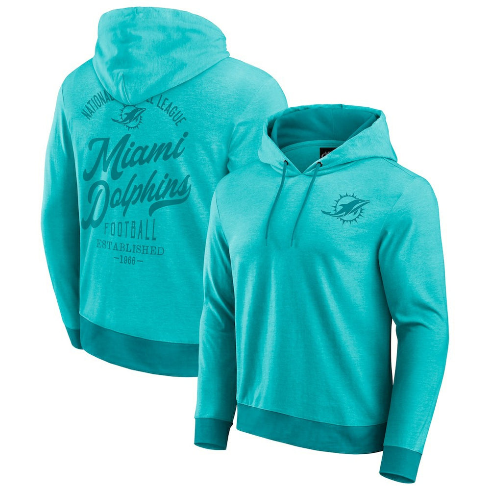 Miami Dolphins Darius Rucker Collection Tonal Knit Pullover Hoodie - Aqua - Fanatics
