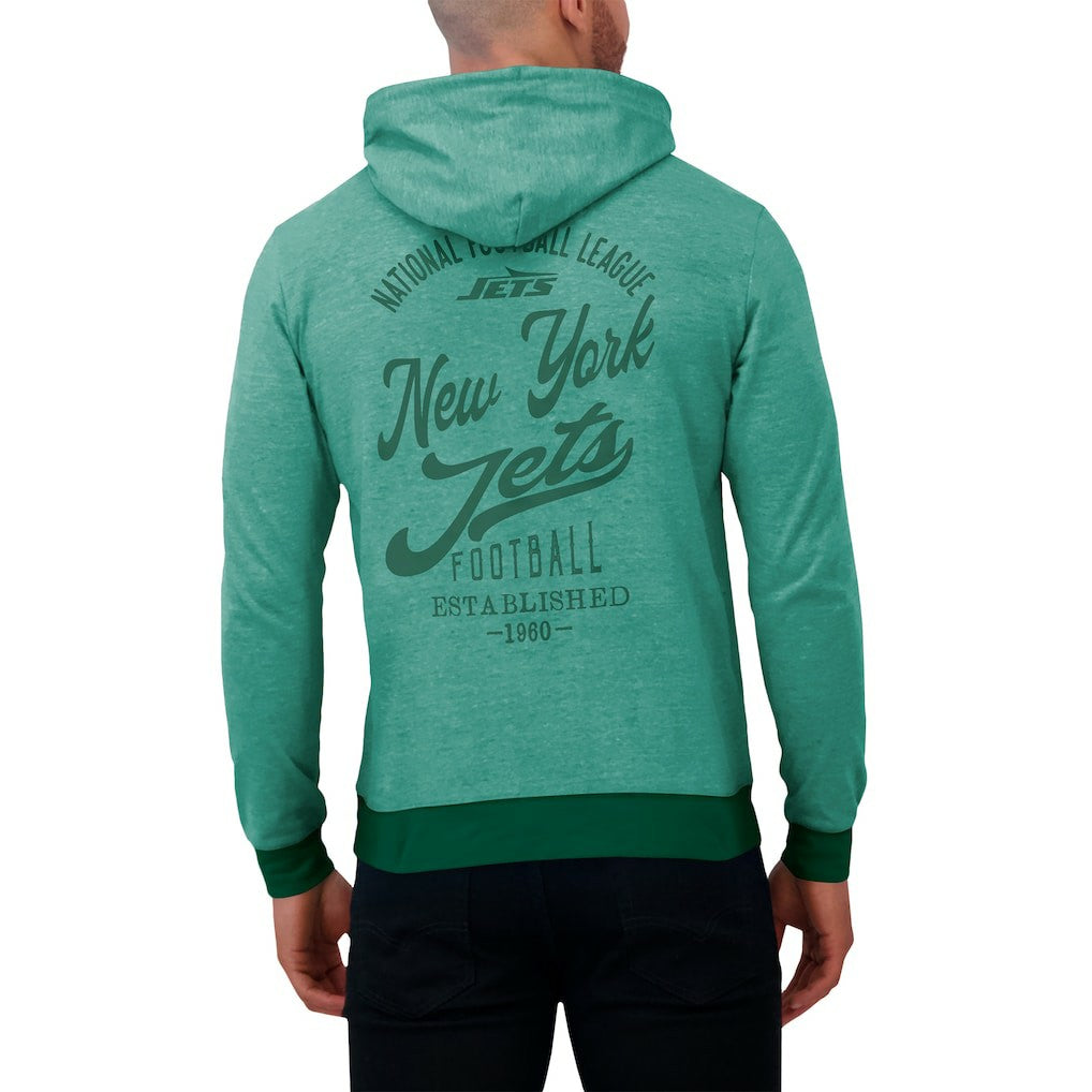 New York Jets Darius Rucker Collection Tonal Knit Pullover Hoodie - Green - Fanatics